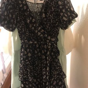 Topshop  ruffle tea dress - petite xs -like new